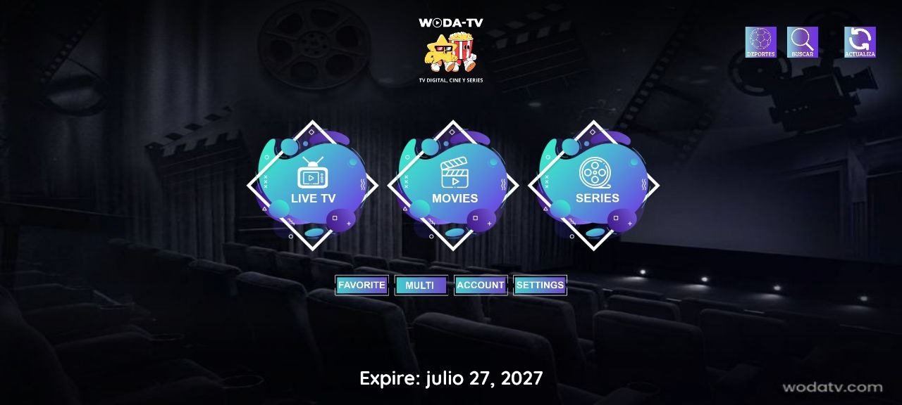 Pantalla principal de la app Clásica