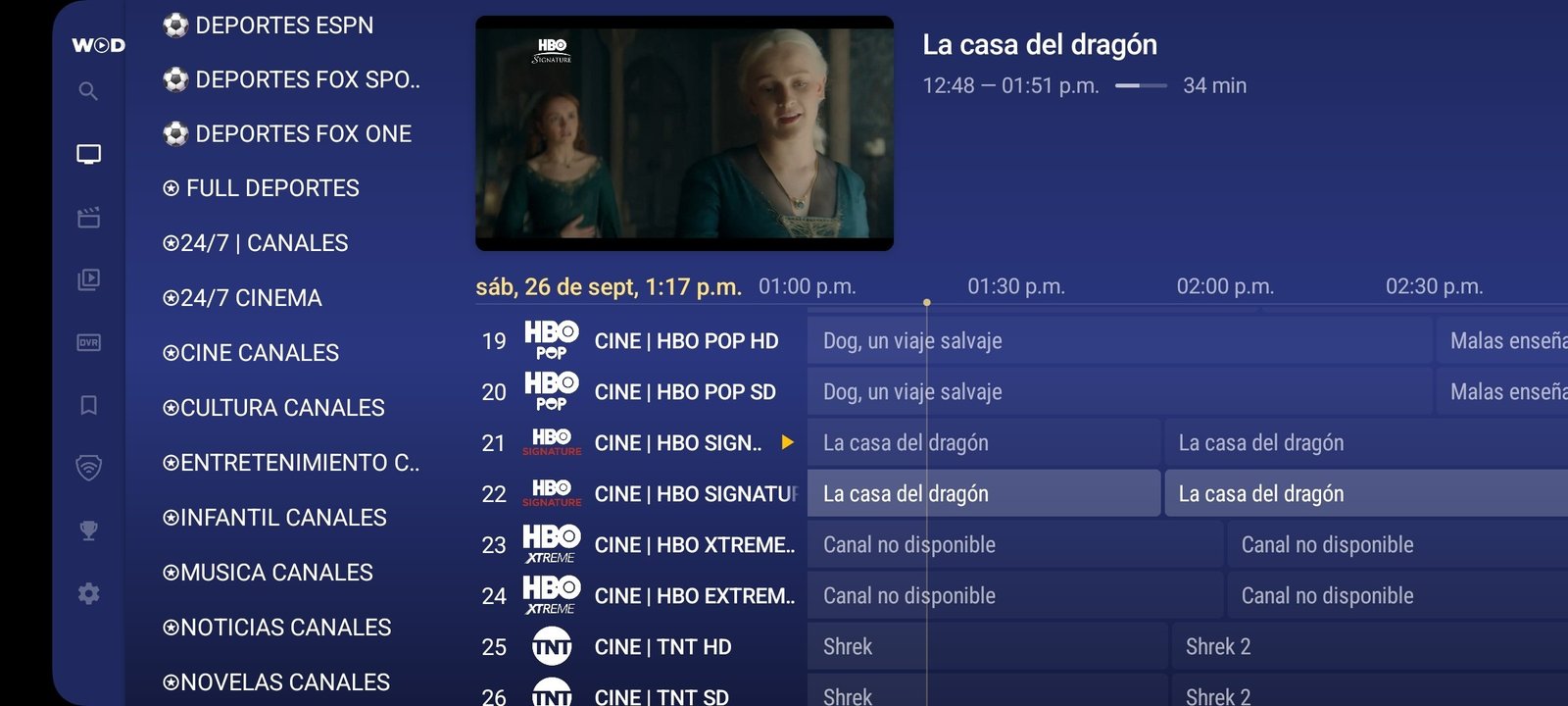 TV en vivo en la app TiVi Mate