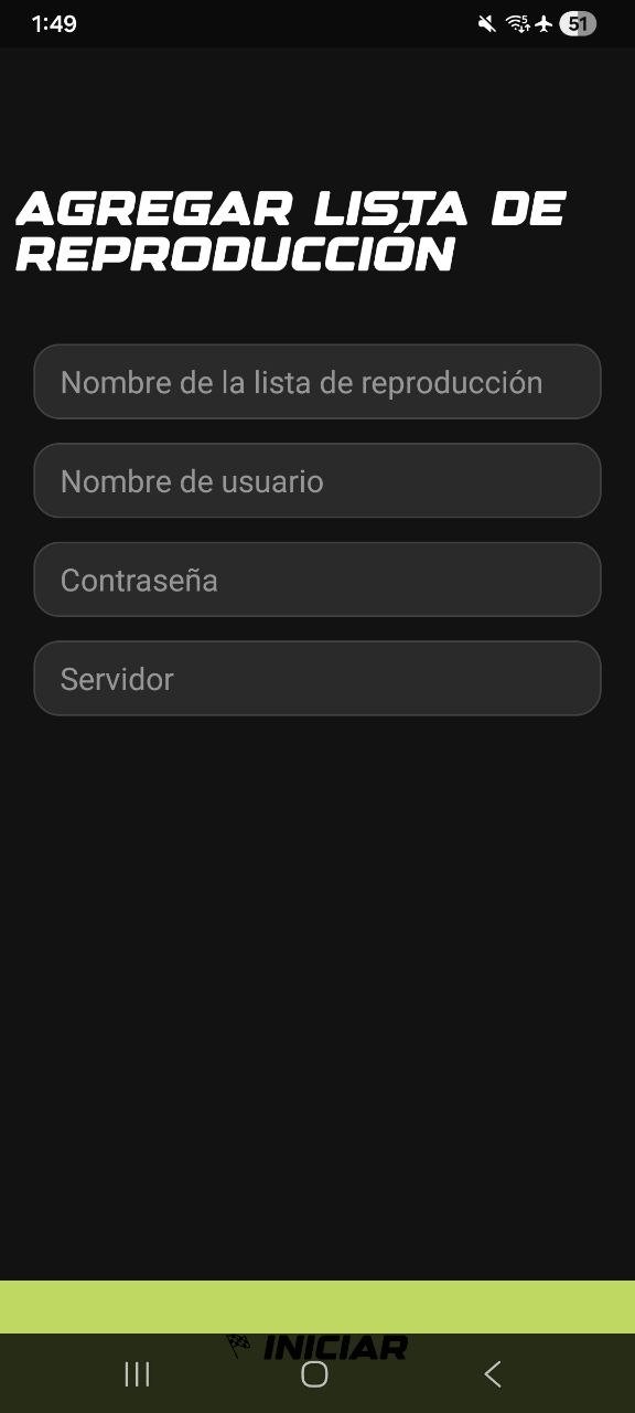Otra pantalla de la aplicación en un celular Android